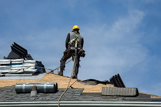 Professional Roof Replacement technician working in Dormansville, NY
